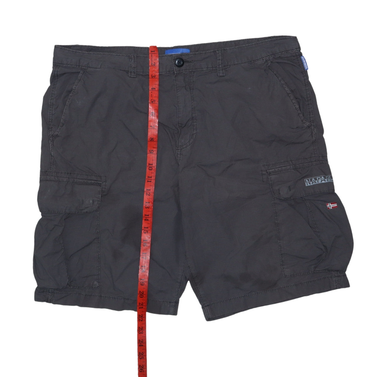 Napapijri Men's Brown Cargo Shorts Size 36 Regular Fit Summer
