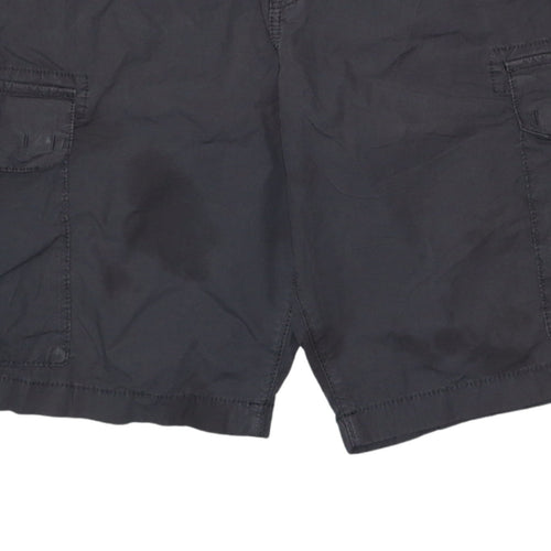 Napapijri Men's Brown Cargo Shorts Size 36 Regular Fit Summer