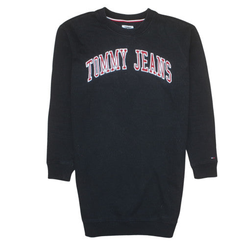 Tommy Jeans Women's Black XS Pullover Sweatshirt with Logo Detail