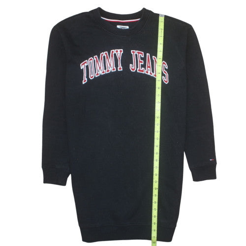 Tommy Jeans Women's Black XS Pullover Sweatshirt with Logo Detail
