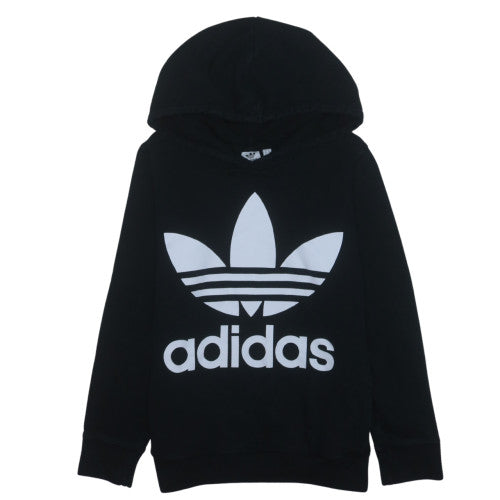 Adidas Mens Black Pullover Hoodie M Sports Graphic Logo Sweatshirt
