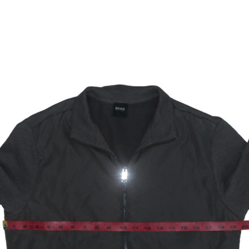 Hugo Boss Men's Black Bomber Jacket S Full Zip Classic Style