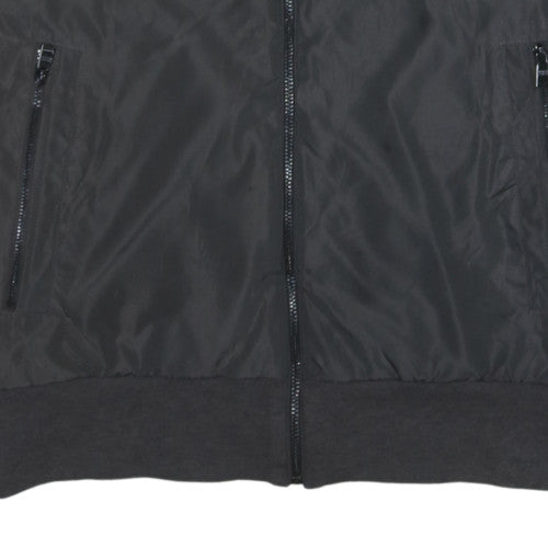 Hugo Boss Men's Black Bomber Jacket S Full Zip Classic Style