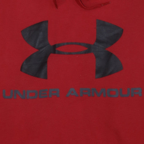 Under Armour Men’s Red Pullover Hoodie M Athletic Fit