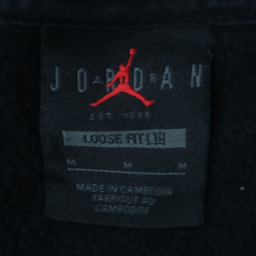 Jordan Women Black Loose Fit Pullover Hoodie Size M