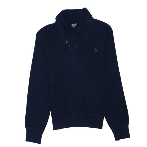 Polo Ralph Lauren Men's Navy Cotton Henley Sweatshirt M