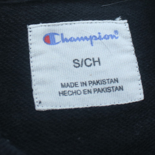 Champion Men's Black S Crew Neck Pullover Sweatshirt Small Logo