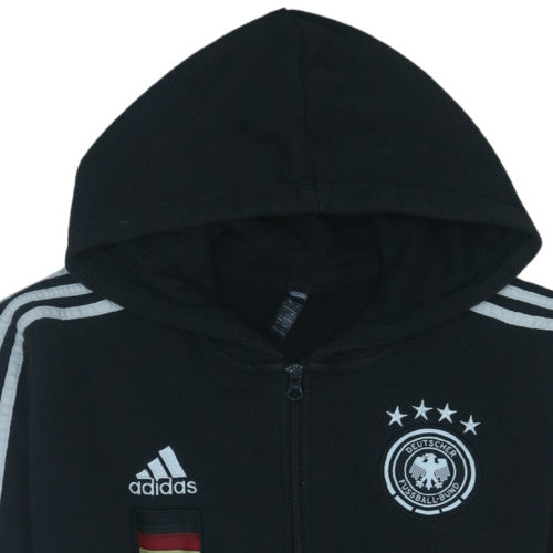 Adidas Mens Black Full Zip Germany Football Hoodie Size L