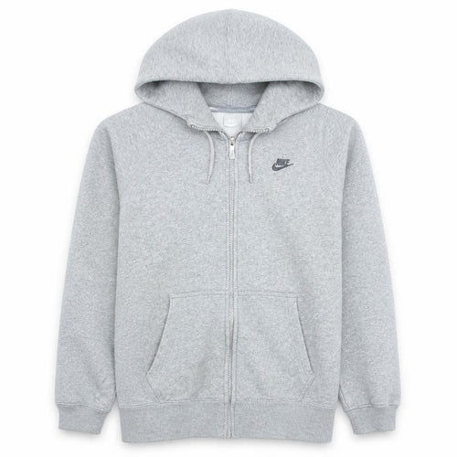 Nike Mens Grey Full Zip Hoodie Medium Fleece Lined Sportswear
