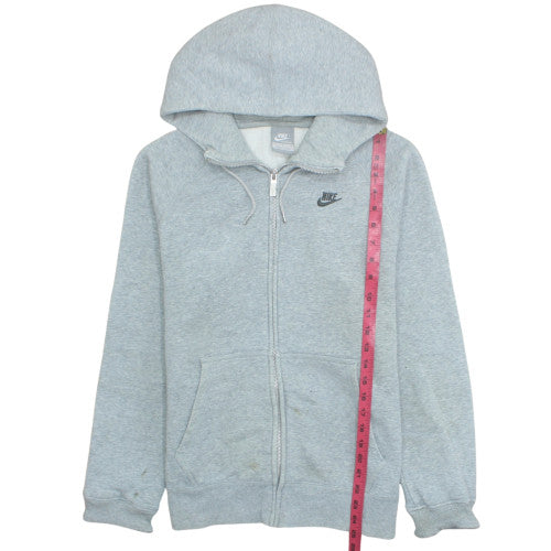 Nike Mens Grey Full Zip Hoodie Medium Fleece Lined Sportswear