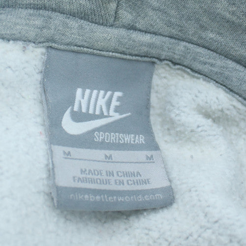 Nike Mens Grey Full Zip Hoodie Medium Fleece Lined Sportswear