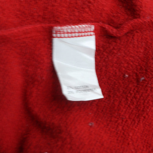 Adidas Men's Red Pullover Hoodie Medium Graphic Logo Sportswear