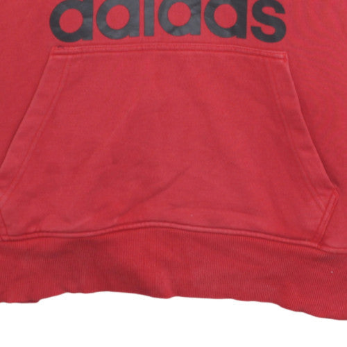 Adidas Men's Red Pullover Hoodie Medium Graphic Logo Sportswear