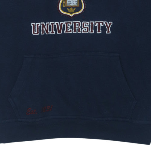 Oxford University Men's Blue Pullover Hoodie L Embroidered Logo
