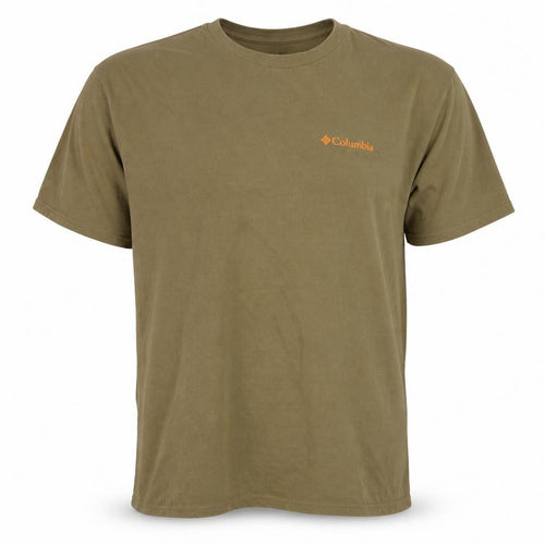 Columbia Men's Khaki Short Sleeve Crew Neck Cotton T-Shirt XXL