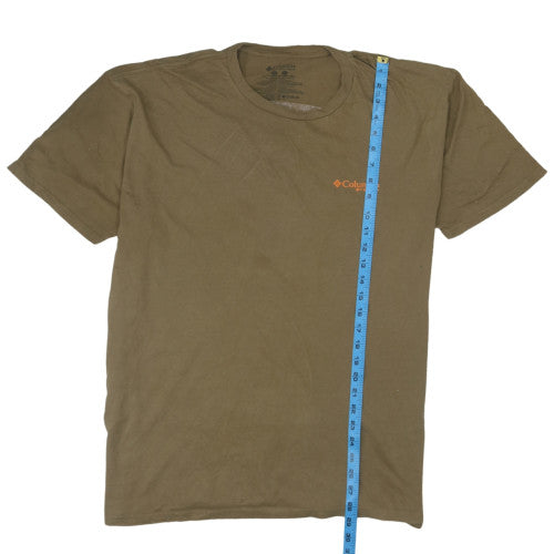 Columbia Men's Khaki Short Sleeve Crew Neck Cotton T-Shirt XXL