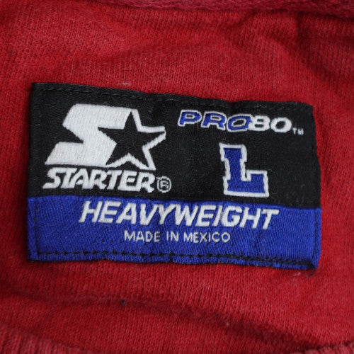 Starter Men's Red Heavyweight Crew Neck Sweatshirt Size L