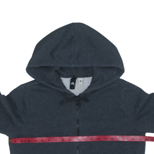Adidas Womens Black Full Zip Hoodie Size L Hooded Sweatshirt