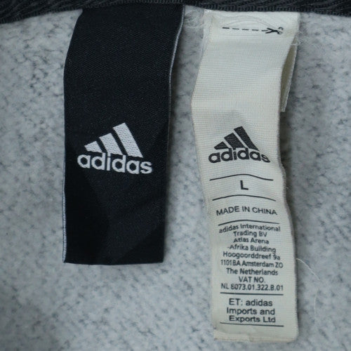 Adidas Womens Black Full Zip Hoodie Size L Hooded Sweatshirt