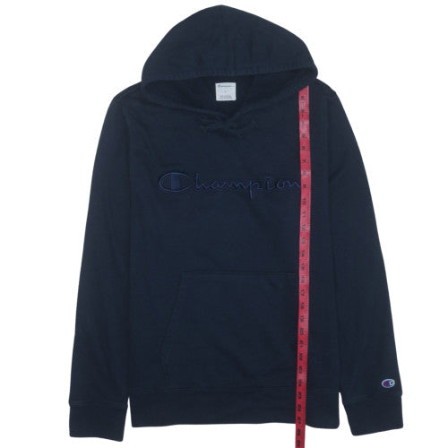 Champion Men’s Black Pullover Hoodie L Embroidered Logo Fleece
