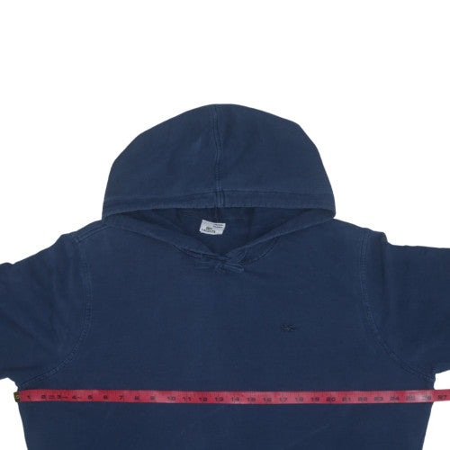 Lacoste Men's Blue 2XL Pullover Hoodie Vintage Washed Cotton
