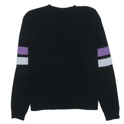 Fila Womens Black XL Pullover Sweatshirt Logo Crew Neck Cotton Blend