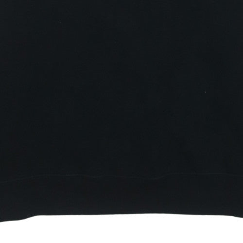 Fila Womens Black XL Pullover Sweatshirt Logo Crew Neck Cotton Blend