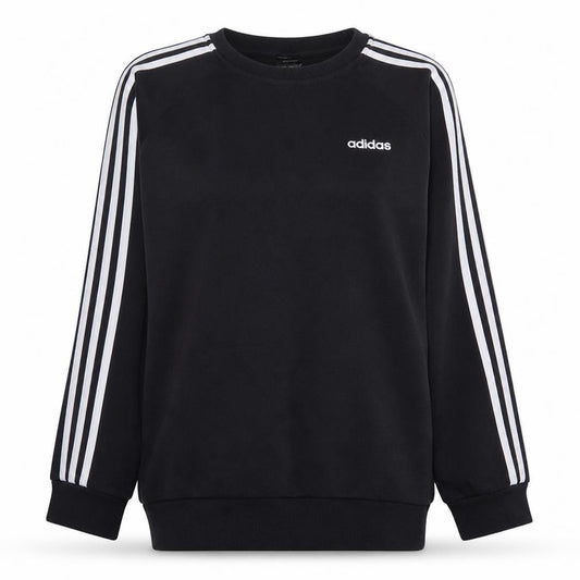 Front view of Adidas Women Black, size M, Crew Neck Pullover Sweatshirt