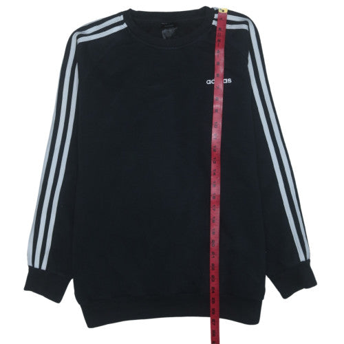 Adidas Women Black Size M Crew Neck Pullover Sweatshirt