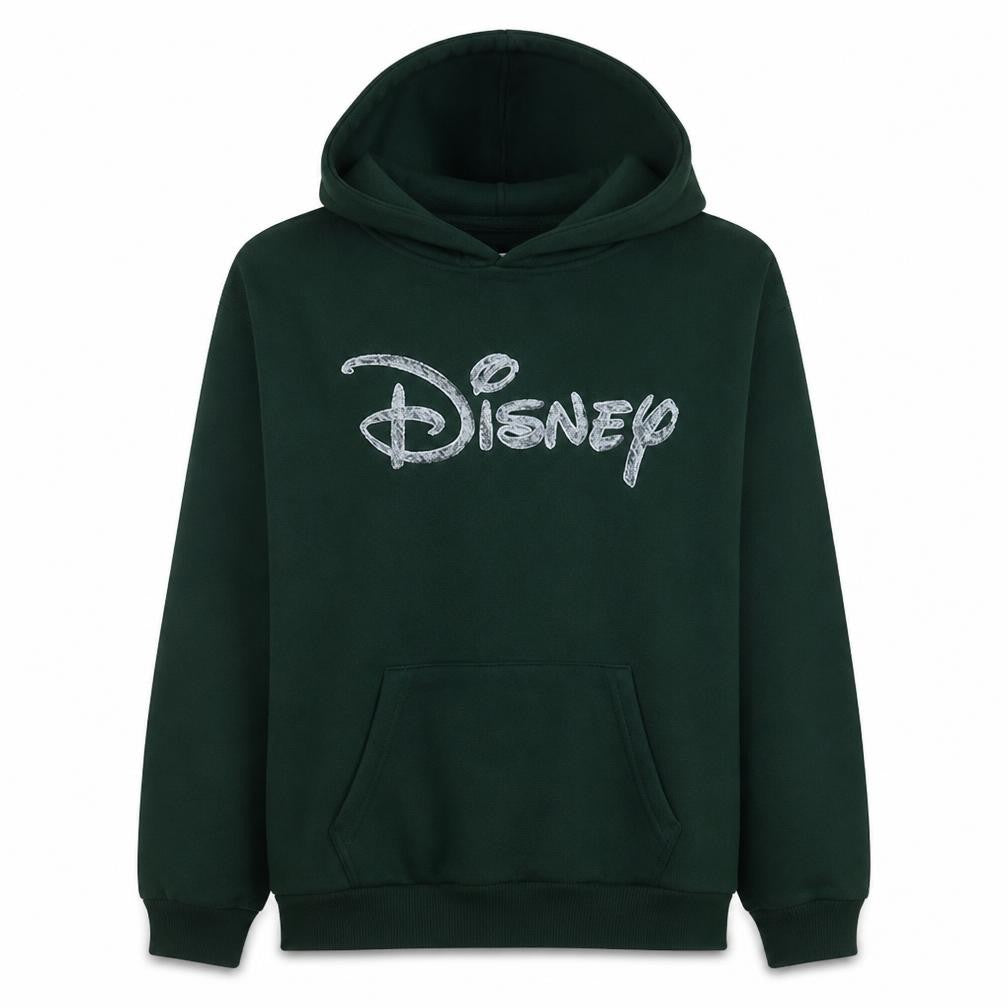 Disney Women Green Hoodie L 14/16 Pullover Hooded Sweatshirt