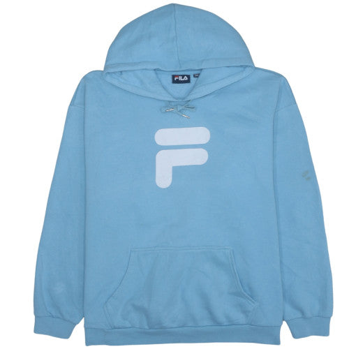 Fila Women's Blue 3XL Pullover Hoodie with Logo Front