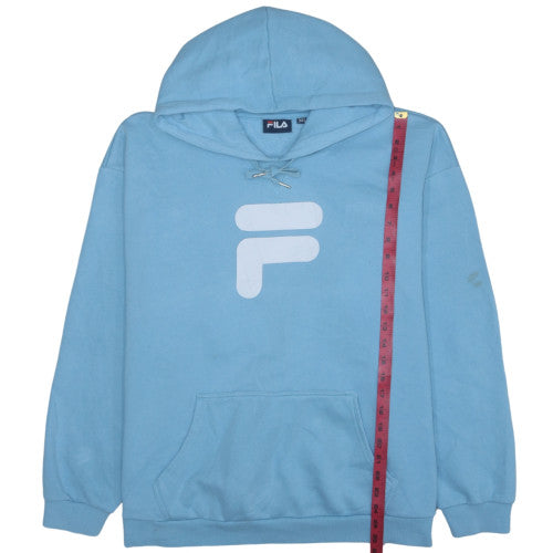 Fila Women's Blue 3XL Pullover Hoodie with Logo Front