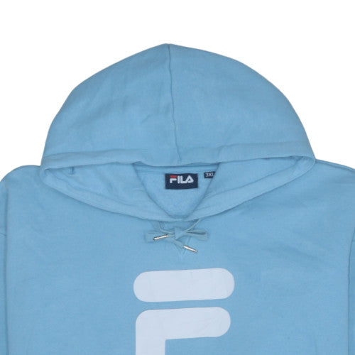 Fila Women's Blue 3XL Pullover Hoodie with Logo Front