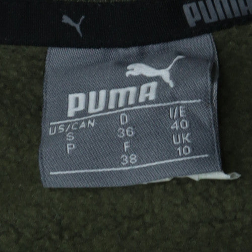 Puma Women's Green Crew Neck Pullover Sweatshirt UK 10
