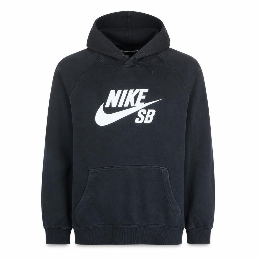 Front view of Nike Men's Black XL Pullover Hoodie SB Fleece Regular Fit