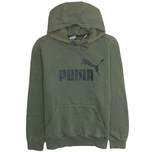 Puma Men's Green Pullover Hoodie Small Regular Fit Sports Style
