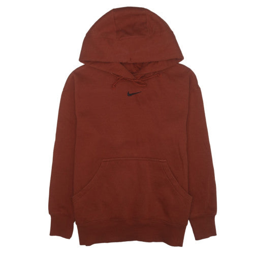 Nike Men's Brown Pullover Hoodie Small Logo Sweatshirt
