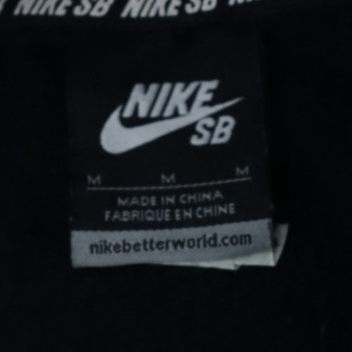 Nike SB Men's Black Pullover Hoodie M Fleece Lined Graphic Print