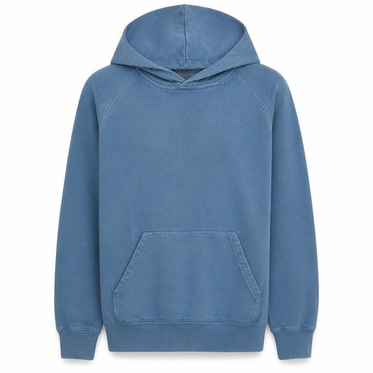 Front view of Carhartt Men's Blue M Pullover Hooded Fleece Sweatshirt
