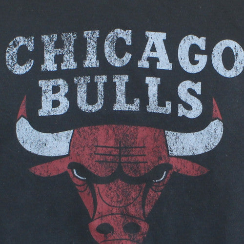 Mitchell & Ness Mens Black Chicago Bulls Pullover Sweatshirt S