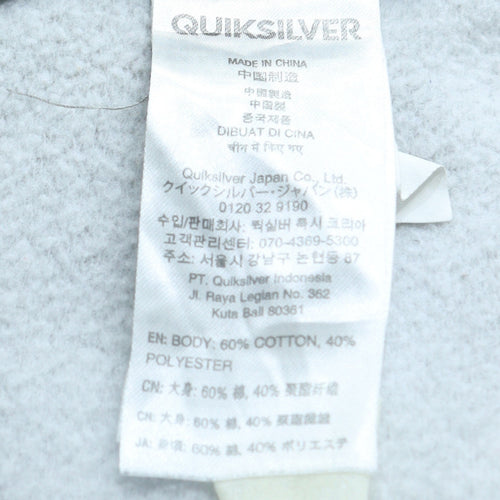 Quiksilver Men's Grey Tie Dye Pullover Hoodie XL Surf Graphic