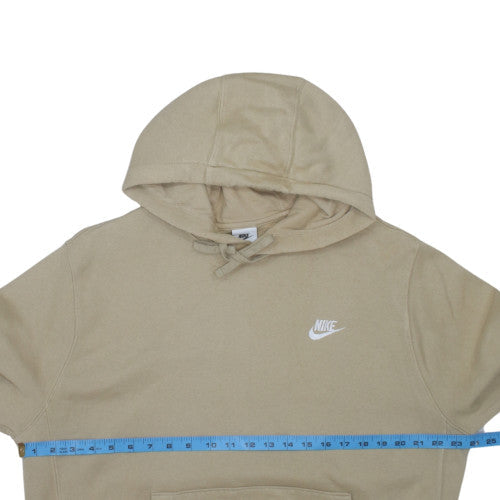 Nike Women Beige Pullover Hoodie Large Cotton Blend Casual