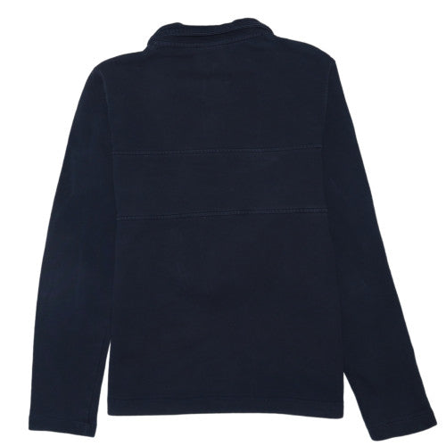 Napapijri Men’s Blue 1/4 Zip Embroidered Flag Sweatshirt M
