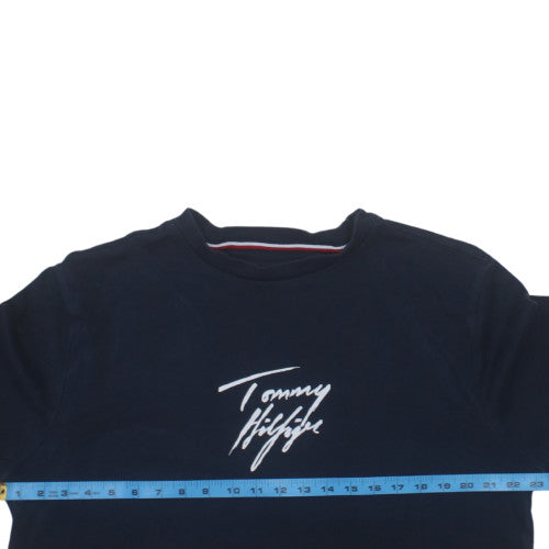 Tommy Hilfiger Men's Blue Logo Pullover Sweatshirt L Regular