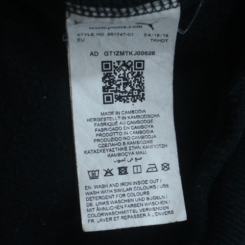 Puma Men’s Black XL Crew Neck Logo Pullover Sweatshirt