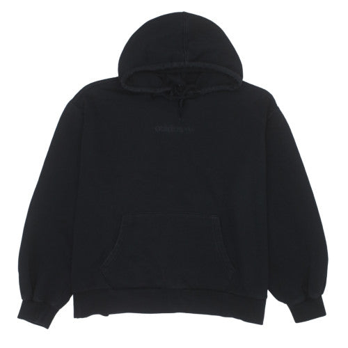 Adidas Women Black Hoodie UK 18 Relaxed Fit Pullover Sweatshirt