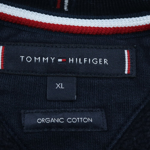 Tommy Hilfiger Men's Blue XL Crew Neck Cotton Sweatshirt