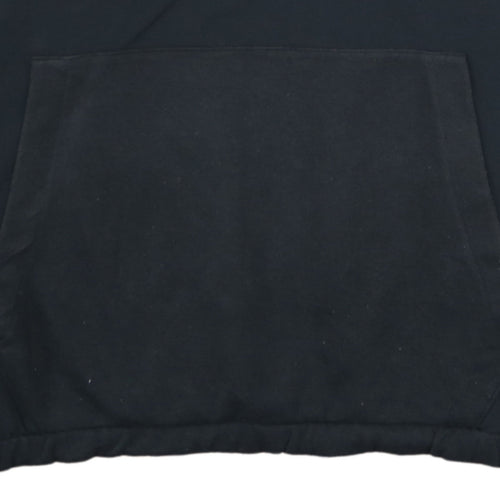 Fila Womens Black Pullover Hoodie L Cotton Blend Sweatshirt