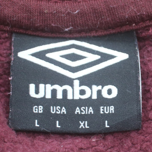 Umbro Men's Burgundy Crew Neck Sweatshirt L Logo Graphic Pullover