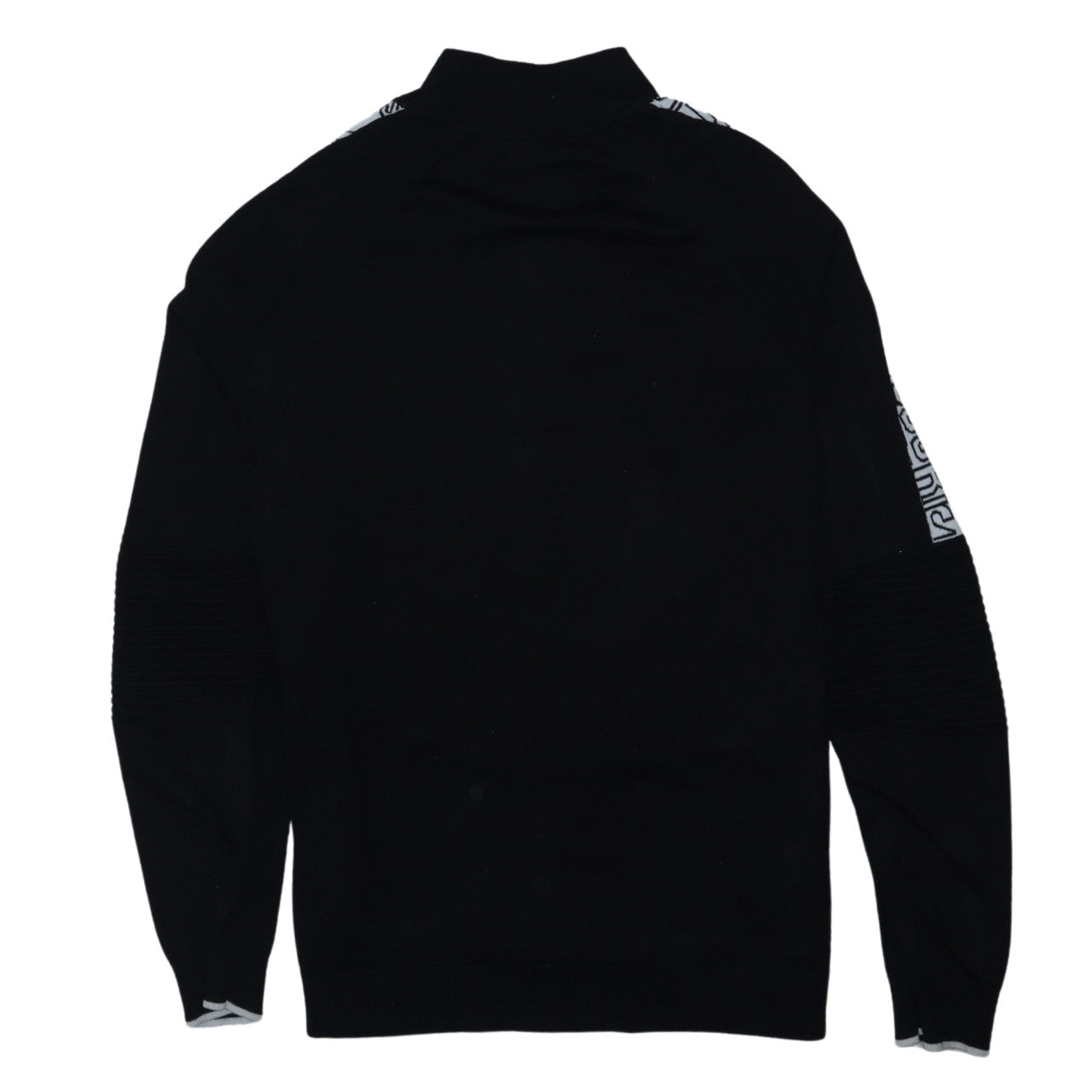 Hugo Boss Men's Black Wool 1/2 Zip Logo Sweatshirt Size L